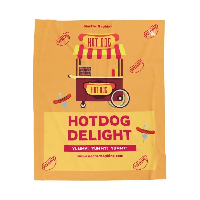 Hot Dog Delight | Mix & Match Velveteen Fun-Flirty Lovers’ Blankets