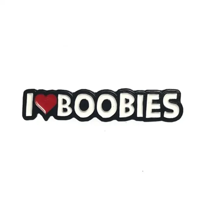 I Heart Boobies Enamel Pin