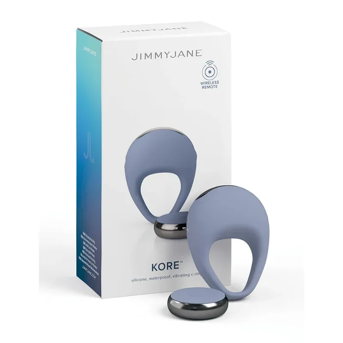 JimmyJane Kore Rechargeable Silicone Cock Ring with Remote Control – Blue