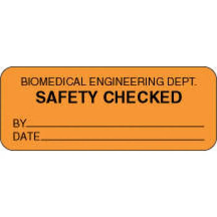 Label Paper Removable Biomedical Engineering 2 1/4″ X 7/8″ Fl. Orange 1000 Per Roll