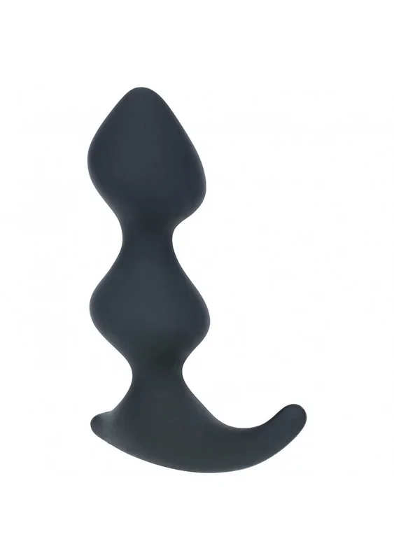 LEVELZ – Full Double Ripple Silicone Prostate Massager – Black