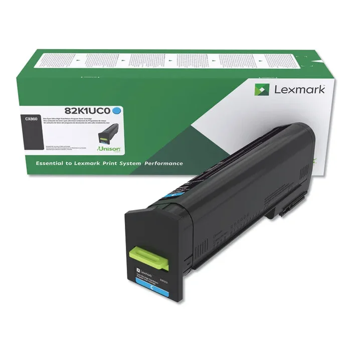 Lexmark™ 82K1UC0 Return Program Ultra High-Yield Toner, 55,000 Page-Yield, Cyan (LEX82K1UC0) Each