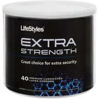Lifestyles Extra Strength Latex Condoms – 40-Piece Bowl for Enhanced Protection
