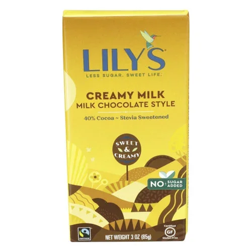 Lily’s, Creamy Milk Chocolate Bar With Stevia, 3 Oz(Case Of 12)