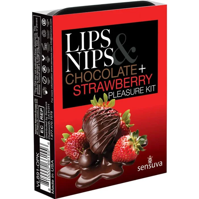 Lips and Nips Pleasure Kit Chocolate Strawberry