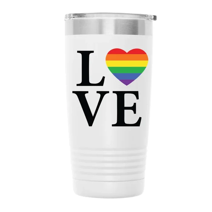 LOVE_LGBTQ001 20oz TUMBLER – WHITE