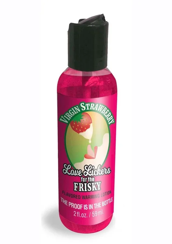 Love Lickers Strawberry Flavored Warming Massage Oil 2oz – Virgin Strawberry