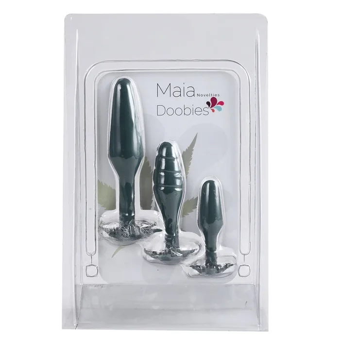 Maia Doobies Pot Leaf Anal Trainer Set, 3pc