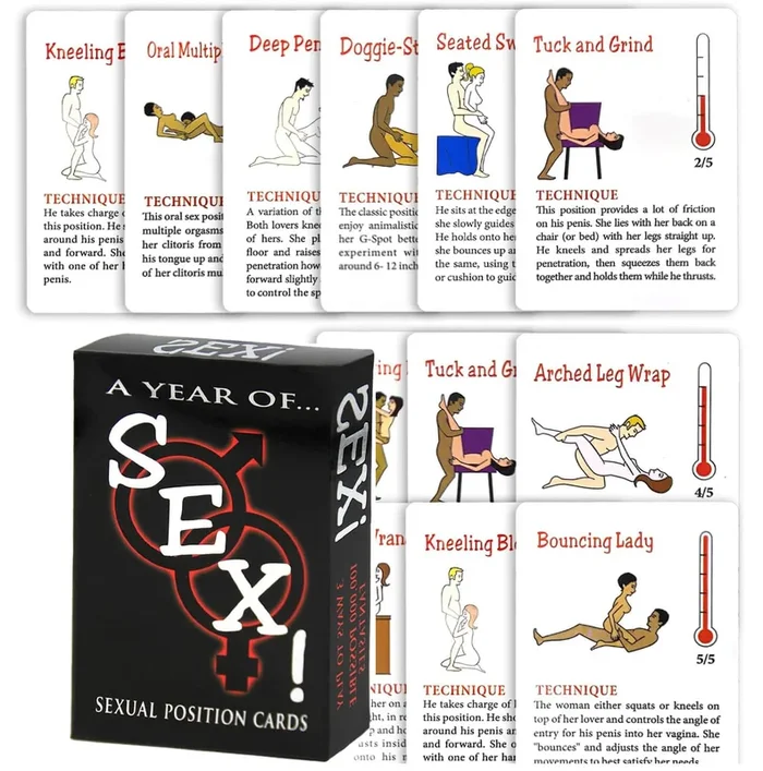 MAPARON 52 Sexy Positions Couples Poker Game Sexual Position Card Deck
