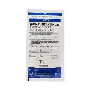 Medline Signature Latex Grip Surgical Gloves – Signature Latex Grip Powder-Free Surgical Gloves, Size 7 – MSG2970