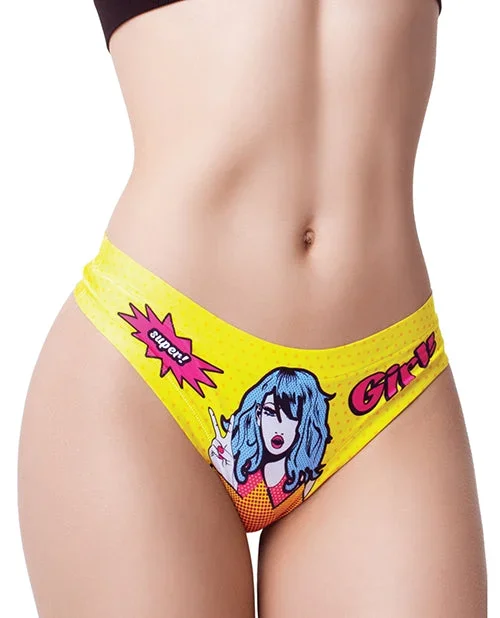 Mememe Comic Fans Printed Thong Small