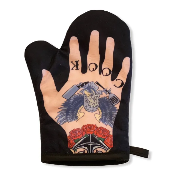 Mens Tattoo Hand Oven Mitt