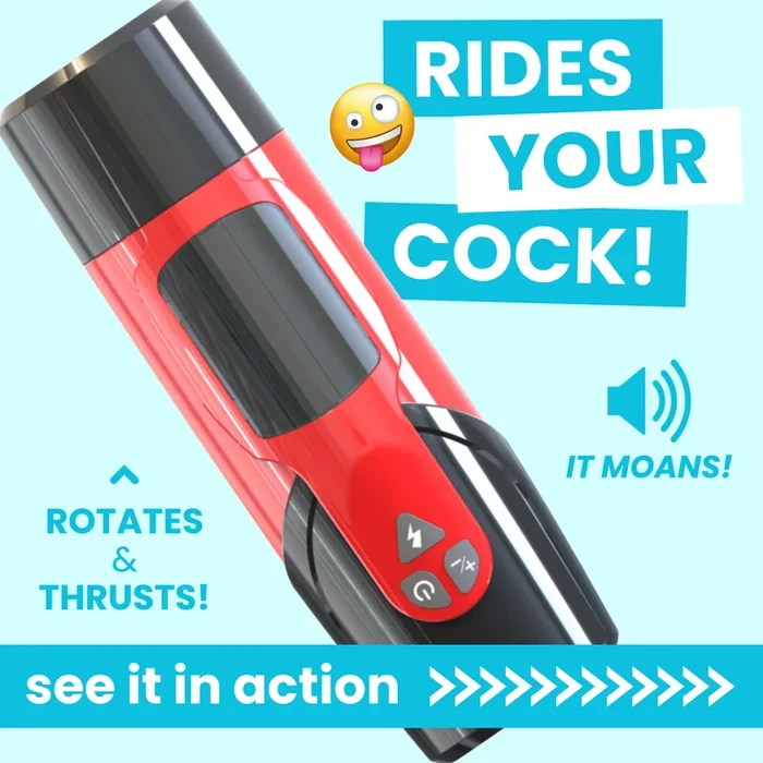 MOANIQUE Telescopic Moaning Hands-Free Masturbator – Rotates and Thrusts!