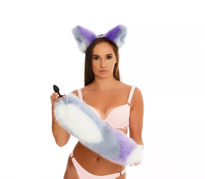 Multicolor Tail Butt Plugs white light blue purple 19″