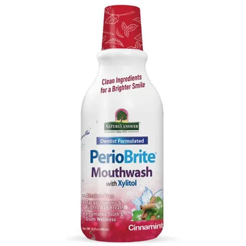 Nature’s Answer, PerioBrite Mouthwash With Xylitol Cinnamint, 16 Oz