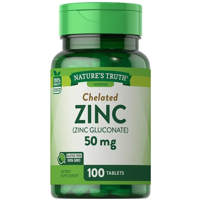 Nature’s Truth Chelated Zinc 50 mg 100 Tablets