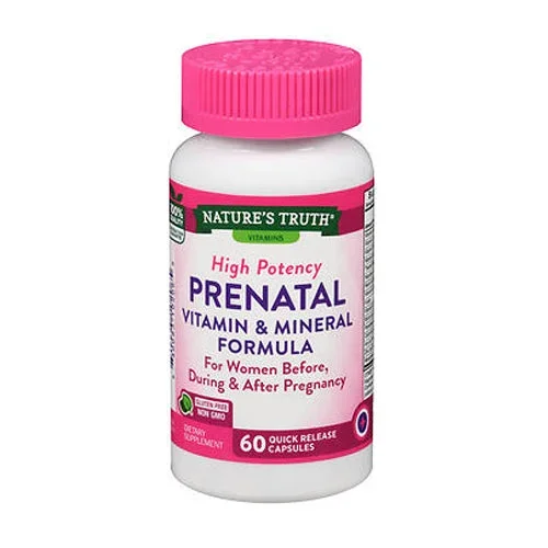 Nature’s Truth, Prenatal Vitamin & Mineral Formula Quick Release Capsules, 60 Caps