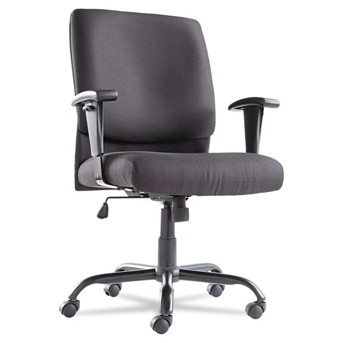 OIF Big/Tall Swivel/Tilt Mid-Back Chair, Supports Up to 450 lb, 19.29″ to 23.22″ Seat Height, Black (OIFBT4510) Each