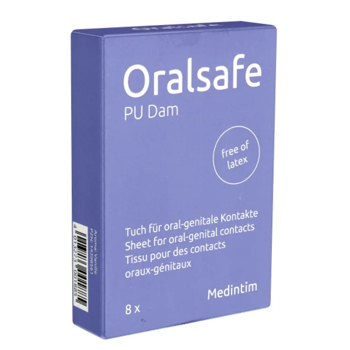 Oral Safe PU Vanilla Dams Pack 8