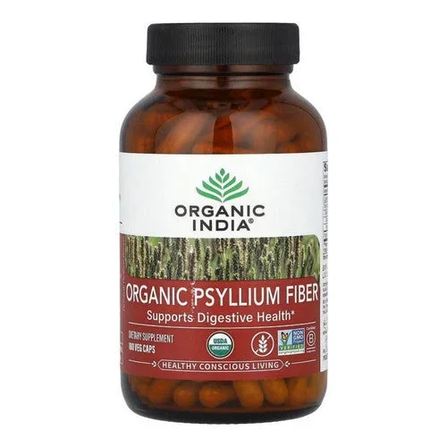 Organic India, Organic Psyllium Fiber, 180 Veg Caps