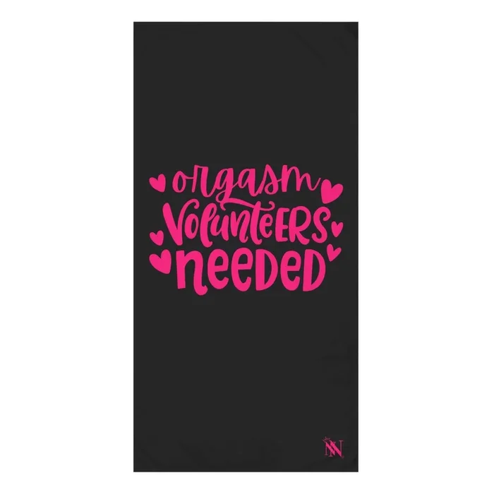 Orgasm Volunteers Needed | Mix & Match Naughty XL Fun-Flirty Lovers’ Towels