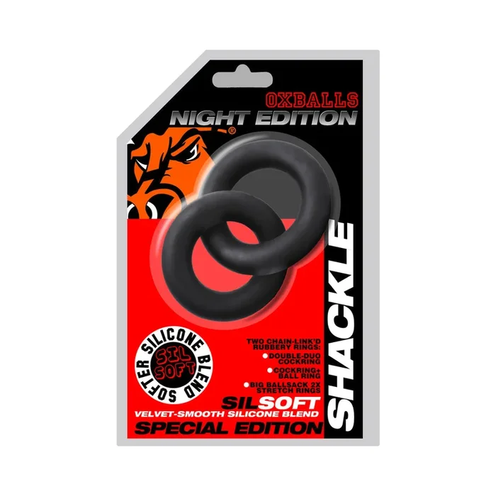 Oxballs Shackle Double Link’d Cock/Ball Rings Special Edition Night