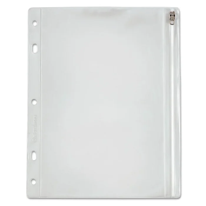Oxford™ Zippered Ring Binder Pocket, 10.5 x 8, Clear (OXF68504) 1 Case of 1