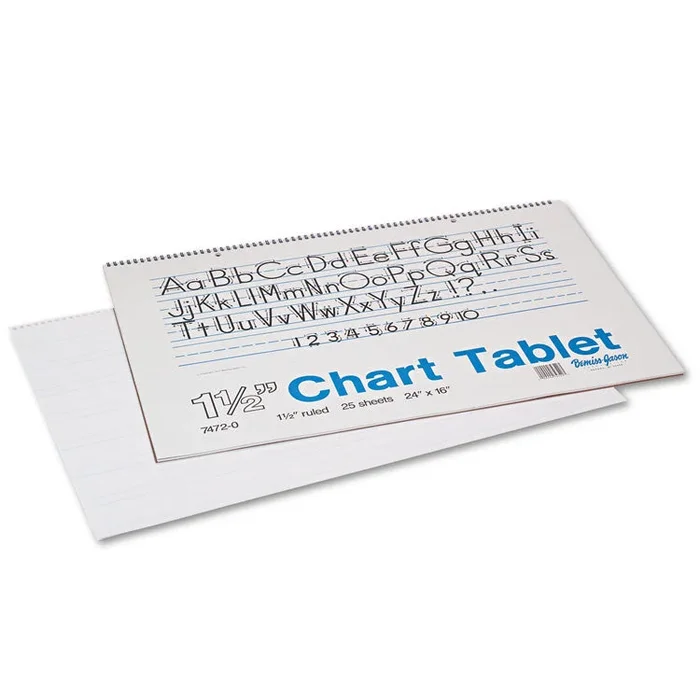 Pacon® Chart Tablets, Presentation Format (1.5″ Rule), 24 x 16, White, 25 Sheets (PAC74720) Each