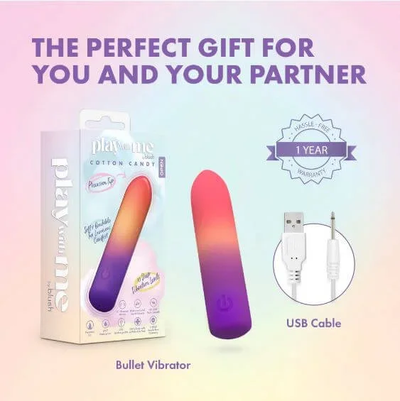 Play With Me Cotton Candy Rechargeable Silicone Bullet