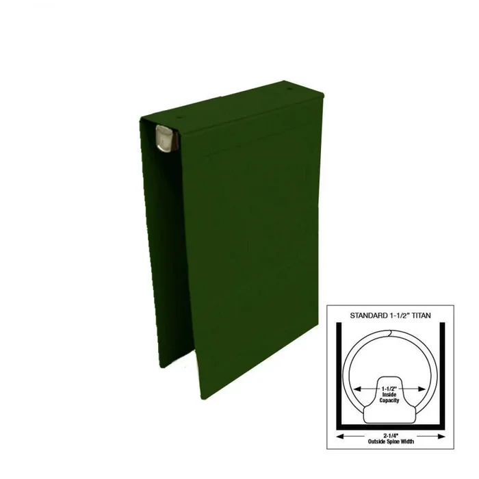 Poly Binder Top Open 3-Ring Blank Front Hunter Green 1.5″ 1 Each