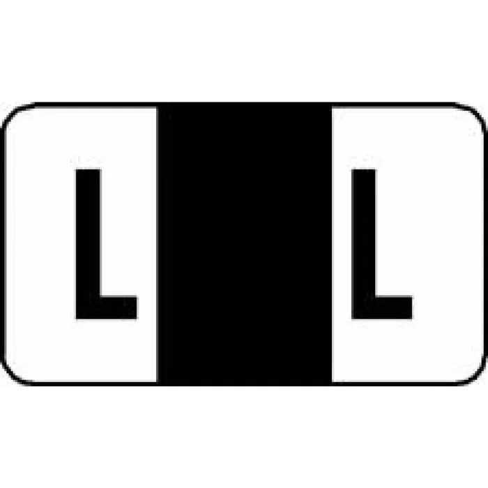 Pos Compatible 2000 Color Code Label Alpha “L L” 1 5/8″ X 15/16″ Black Permanent 240 Per Pack