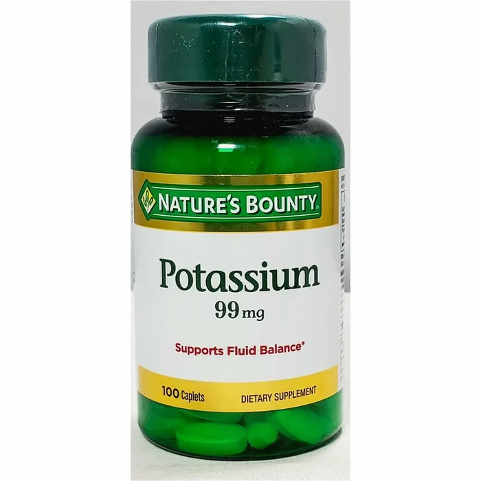 Potassium 99 mg 100 Caplets by Natures Bounty