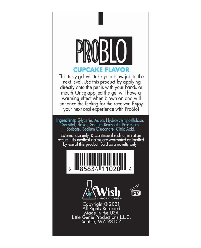 Pro Blo Oral Pleasure Gel – Cupcake