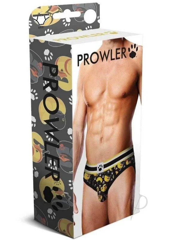 Prowler BDSM Rubber Ducks Brief Black Yellow Large