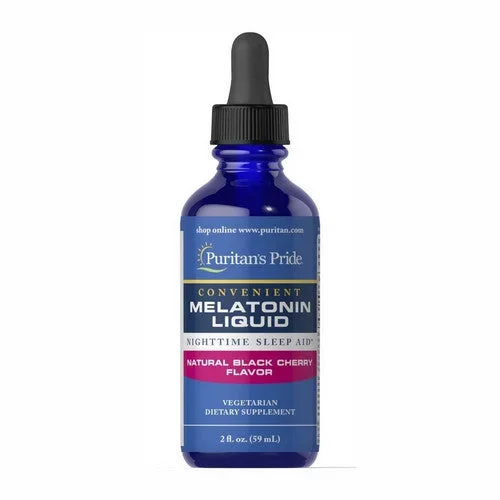 Puritan’s Pride, Melatonin Liquid Natural Black Cherry Flavor, 1 Mg, 2 Oz