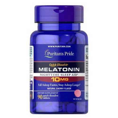 Puritan’s Pride, Quick Dissolve Melatonin, 10 mg, 90 Tablets