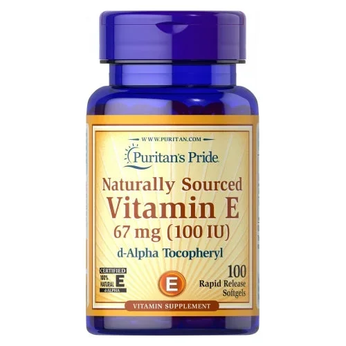 Puritan’s Pride, Vitamin E-100 IU Naturally Sourced, 100 Softgels