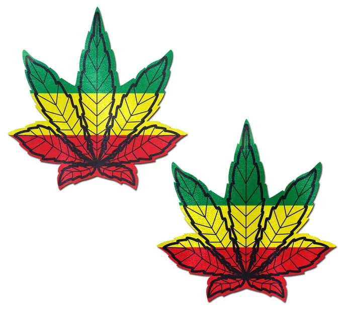Rasta Weed Nipple Pasties by Pastease