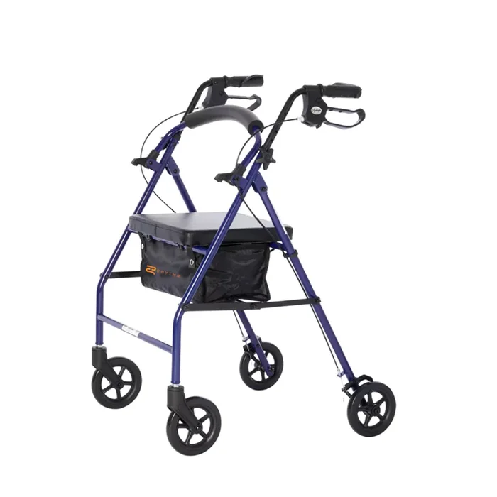 Rhythm Royal Steel 4-Wheel Folding Rollator – Only 17 lbs
