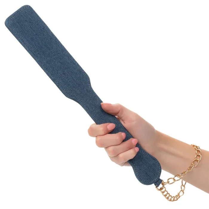 Ride ‘Em Denim Spanking Paddle With Chain Loop