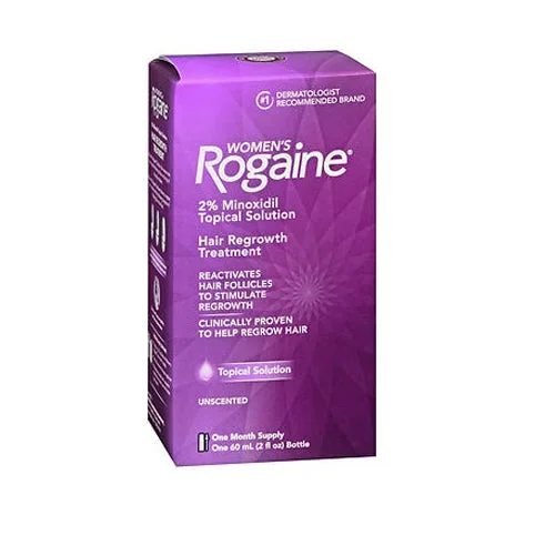 Rogaine, Women’S 2% Minoxidil Hair Regrowth Treatment Topical Solution Unscented, 2 Oz