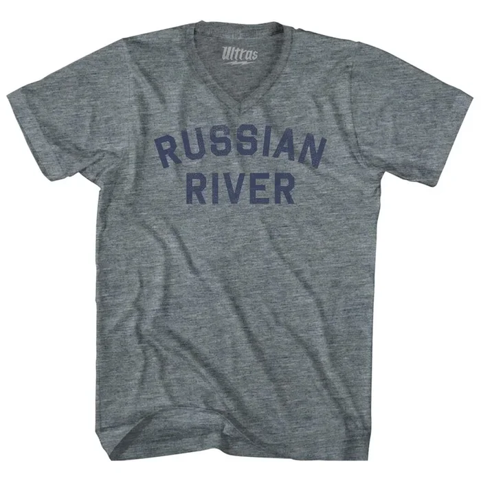 Russian River Adult Tri-Blend V-neck T-shirt