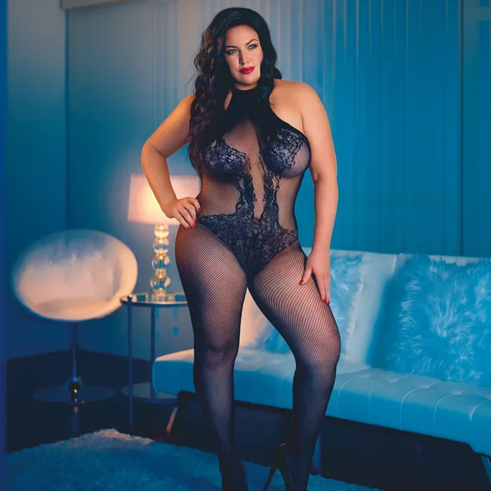 Scandal – Halter Lace Body Suit – Curvy