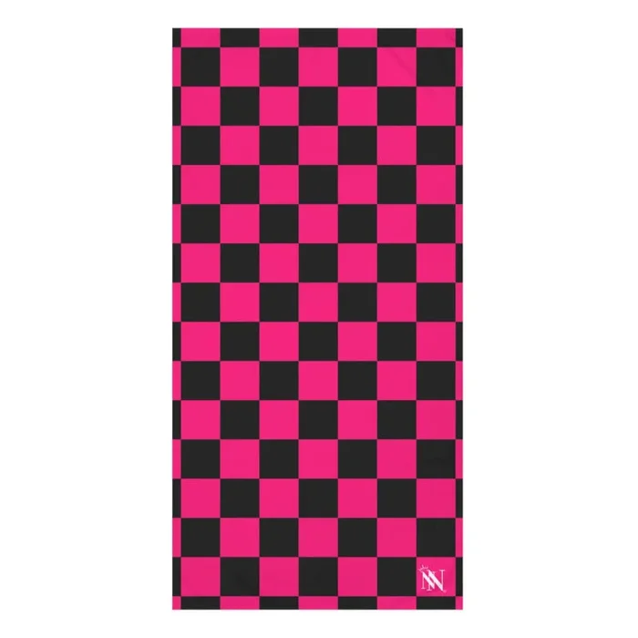 Signature Pink Black Checkers | Mix & Match XL Fun-Flirty Lovers’ Towels
