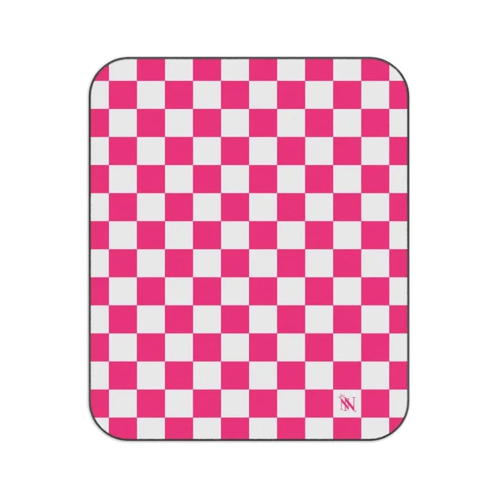 Signature Pink White Checkered | Mix Match Fun-Flirty Lovers’ Water-Resistant Blankets