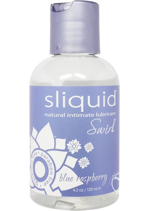 Sliquid Naturals Swirl Water Based Lubricant Blue Raspberry