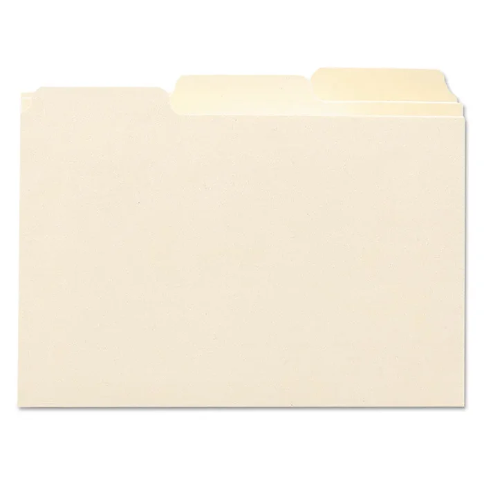 Smead™ Manila Card Guides, 1/3-Cut Top Tab, Blank, 4 x 6, Manila, 100/Box (SMD56030) Pack of 100