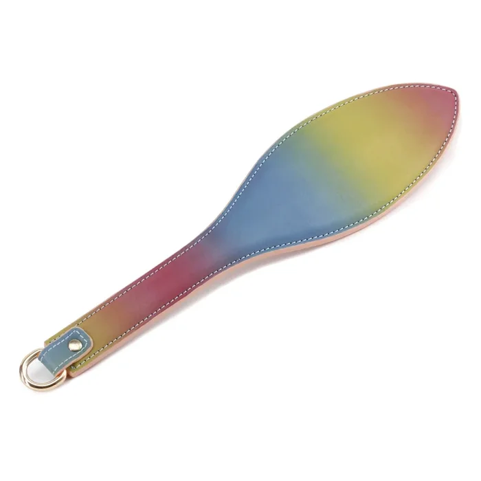 Spectra Bondage Rainbow Faux Leather Spanking Paddle