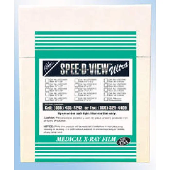 Spee-D-View X-Ray Film Ultra Green Sensitive Full Speed 14″X17″ 100 Per Box