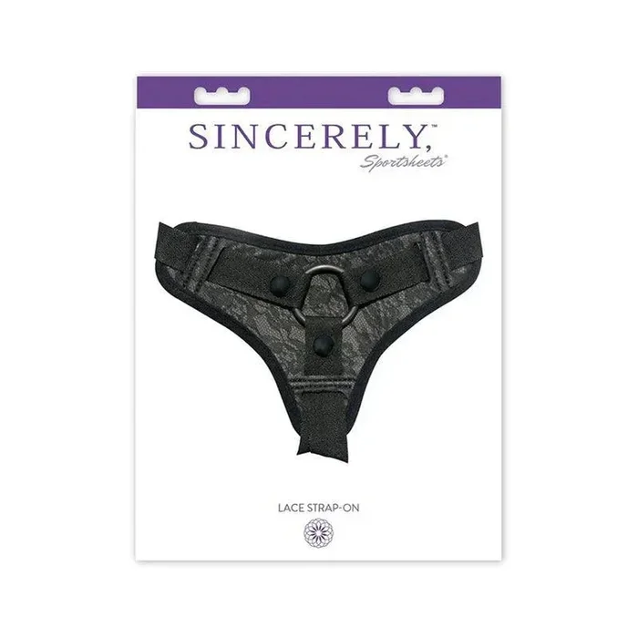 Sportsheets Sincerely Lace Adjustable Strap-On Harness Black